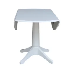 42" Nina Round Top Dual Drop Leaf Pedestal Table White - International Concepts -Furniture Sale Store GUEST 2b355e03 b7b0 4dea bc02 6f0d12b07c04