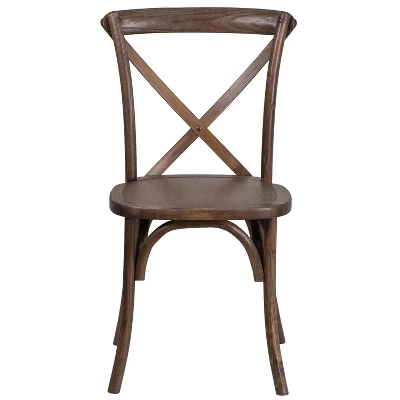 Emma And Oliver Stackable Wood Cross Back Dining Chair 8 Emma And Oliver Stackable Wood Cross Back Dining Chair - Image 8