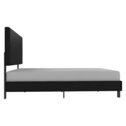 Twin Janford Upholstered Bed Black Faux Leather - Room & Joy -Furniture Sale Store GUEST 2b830ece 526b 44f8 a12b dbef9cbfd198