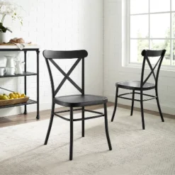 Set Of 2 Camille Dining Chair Matte Black - Crosley -Furniture Sale Store GUEST 2ba40142 c121 4541 847b 41f628e0795b