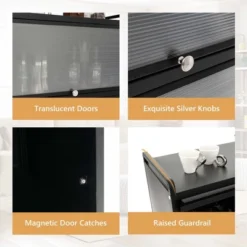 Costway 5-Tier Kitchen Baker's Rack Storage Cabinet Mobile Microwave Stand Flip-up Doors -Furniture Sale Store GUEST 2bf45318 13aa 4694 8c9e 05208f591762