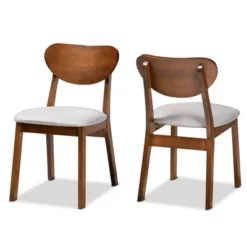 2pc Damara Fabric Upholstered And Wood Dining Chair Set - Baxton Studio -Furniture Sale Store GUEST 2c00e21f 4c25 4483 b68c 6eb57f244152