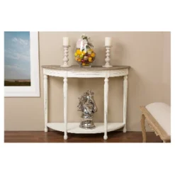 Vologne Traditional Wood French Console Table White - Baxton Studio -Furniture Sale Store GUEST 2cc6ba72 2c52 4eca b0d9 6b3ac06002a5