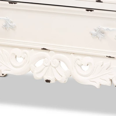 Levron Two-Tone Wood 5 Drawer Storage Cabinet Walnut Brown/White - Baxton Studio 5 Levron Two-Tone Wood 5 Drawer Storage Cabinet Walnut Brown/White - Baxton Studio - Image 5