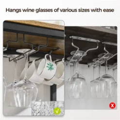 Yaheetech Home Bar Industrial Wine Rack Table With Glass Holder, Wine Bar Cabinet, Rustic Brown -Furniture Sale Store GUEST 2e24051e b872 47d8 bd46 0bd1fc175b54