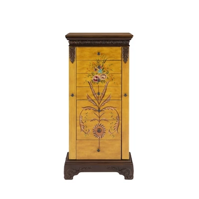 Beatrice Antique Parchment Hand Painted Jewelry Armoire - Powell Company 2 Beatrice Antique Parchment Hand Painted Jewelry Armoire - Powell Company - Image 2