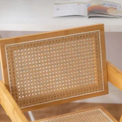 Costway Set Of 2 Rattan Accent Chairs Mid Century Dining Armchair Bamboo Frame Kitchen -Furniture Sale Store GUEST 2f383815 2564 4119 b3a1 8ee2efd75fe6