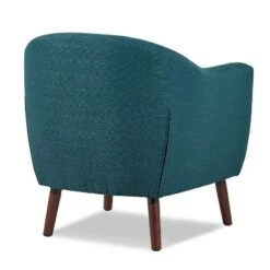 Homelegance 31in Lucille Collection Classic Polyester Fabric Living Room Accent Barrel Chair With Button Tufted Back & High Density Foam Cushion, Blue -Furniture Sale Store GUEST 2f7eceb7 a186 45e0 a4f6 4aab10827c17