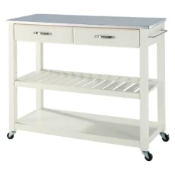 Stainless Steel Top Kitchen Cart/Island With Optional Stool Storage - Crosley -Furniture Sale Store GUEST 2fc6793d 7c91 4fcf a7c7 dcf0df7eae57