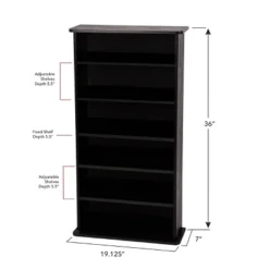 Drawbridge Multimedia Storage Rack Black - Atlantic -Furniture Sale Store GUEST 30c9ba68 206b 4a03 a15d 0477b96a2e91