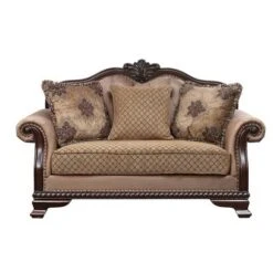 69" Chateau De Ville Fabric Sofa Espresso Finish - Acme Furniture -Furniture Sale Store GUEST 30e5cb93 69f7 4a06 ae33 75263aeaceff