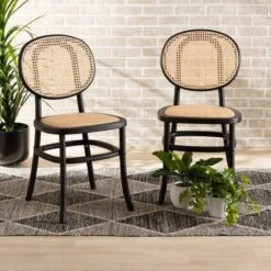 2pc Garold Woven Rattan And Wood Cane Dining Chair Set - Baxton Studio 15 2pc Garold Woven Rattan And Wood Cane Dining Chair Set - Baxton Studio -Furniture Sale Store GUEST 3134c9ca 2685 4ffc af5e 3272b72e8956
