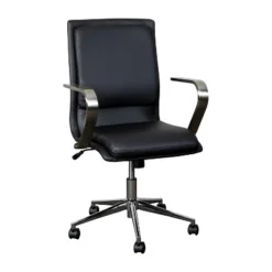Emma And Oliver Modern Upholstered Mid-Back Home Office Chair With Arms And 5 Star Base 29 Emma And Oliver Modern Upholstered Mid-Back Home Office Chair With Arms And 5 Star Base -Furniture Sale Store GUEST 3165ca9b 4f8d 427e b1de d80b192dfdb4