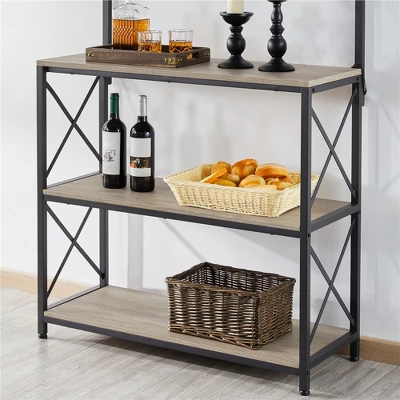 Yaheetech 63″ H Kitchen Baker’s Racks With 2 AC Outlets, 4-Tier Microwave Oven Stand 3 Yaheetech 63″ H Kitchen Baker’s Racks With 2 AC Outlets, 4-Tier Microwave Oven Stand - Image 3