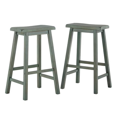 Set Of 2 29" Chimney Hill Saddle Barstools - Inspire Q 7 Set Of 2 29" Chimney Hill Saddle Barstools - Inspire Q - Image 7