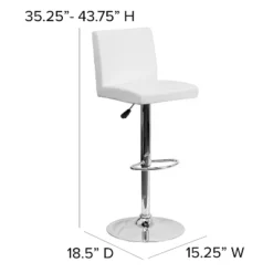 Emma And Oliver Panel Back Adjustable Height Barstool With Chrome Base -Furniture Sale Store GUEST 32fafc64 5f64 4fbf 9bf0 42c7b83a5b1b