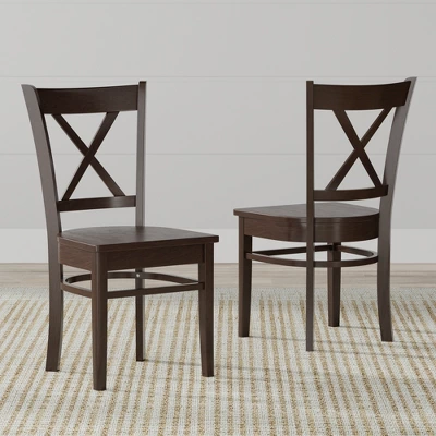 Glenwillow Home 42" Round Double Drop-Leaf Dining Table + Cross Back Dining Chairs Dining Set 2 Glenwillow Home 42" Round Double Drop-Leaf Dining Table + Cross Back Dining Chairs Dining Set - Image 2