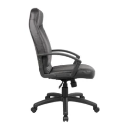 High Back Leatherplus Chair Black - Boss Office Products -Furniture Sale Store GUEST 34a820a9 ca4c 4a50 9306 dd29a79aa38e