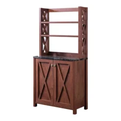 Doria Baker Rack Red Brown - MiBasics -Furniture Sale Store GUEST 34c98ef9 4f53 4532 a9ae 345ac5668202