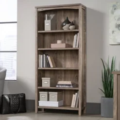 Furniture Sale Store 42 69.8" Woodburn 5 Shelf Bookcase Washed Walnut - Sauder