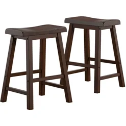 Set Of 2 24" Watkins Saddle Seat Backless Counter Height Barstools - Inspire Q -Furniture Sale Store GUEST 3602a492 3464 4bd2 b374 ba8cfaea9c02