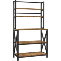 Yaheetech 5-Tier Kitchen Baker's Rack Utility Storage Shelf With 5 Shelves & Adjustable Feet -Furniture Sale Store GUEST 36260c66 99bb 44e4 9fee ce71482049f4