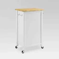 Savannah Wood Top Compact Kitchen Island Cart White/Natural - Crosley -Furniture Sale Store GUEST 36d2d614 c6db 4575 a02e 59f5fe46f77d