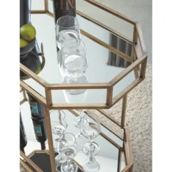 Daymont Bar Cart Gold Finish - Signature Design By Ashley -Furniture Sale Store GUEST 36db2835 6069 4999 a5bb 28463dbeb300