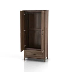 Nurembo 1 Drawer Wardrobe Closet Distressed Walnut - HOMES: Inside + Out -Furniture Sale Store GUEST 37113192 5b8f 44c0 8882 607b7ccd5949