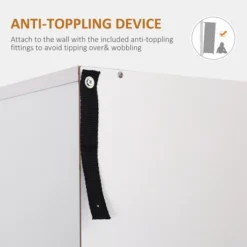 HOMCOM 66" Buffet With Hutch, Freestanding Kitchen Pantry With 2 Large Cabinets, 1 Pull Up Cabinet, 3 Drawers & Wide Countertop, White -Furniture Sale Store GUEST 371947ec d48c 47b3 b170 125f3d87458b