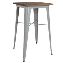 Flash Furniture 23.5" Square Metal Indoor Bar Height Table With Rustic Wood Top -Furniture Sale Store GUEST 376e3f25 3a61 4ddc a507 5ce6c970cc9d