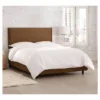 Arcadia Nailbutton Microsuede Bed - Skyline Furniture