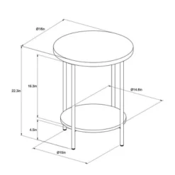 Wood And Metal Round End Table - Room Essentials™ 8 Wood And Metal Round End Table - Room Essentials™ -Furniture Sale Store GUEST 3b0a8f5b 71c3 483e 99d5 ee523c908f0c