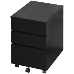HOMCOM 3 Drawer Storage Cabinet, Mobile Desk Cabinet Under Desk With Wheels, Printer Stand For Home Office, Black 8 HOMCOM 3 Drawer Storage Cabinet, Mobile Desk Cabinet Under Desk With Wheels, Printer Stand For Home Office, Black -Furniture Sale Store GUEST 3b9db228 5520 4e2e b4c6 4308eb507b0c
