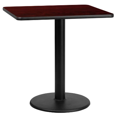 Emma And Oliver 30" Square Laminate Table Top With 18" Round Table Height Base 2 Emma And Oliver 30" Square Laminate Table Top With 18" Round Table Height Base - Image 2