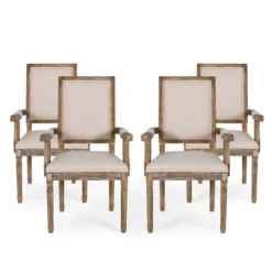 Set Of 4 Maria French Country Wood Upholstered Dining Chairs - Christopher Knight Home -Furniture Sale Store GUEST 3bbca120 693f 444e 9d56 4b130279ad2f