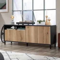 Acadia Way Modern TV Stand For TVs Up To 65" With Doors Raven Oak - Sauder