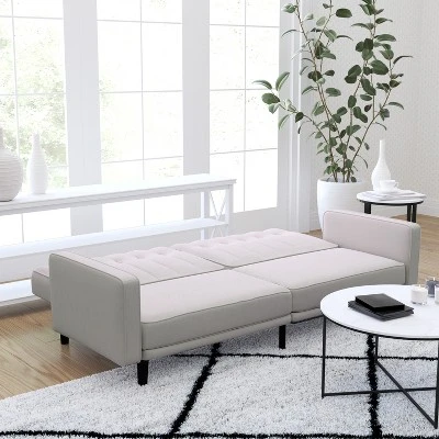 Merrick Lane Mid Century Modern Split-Back Sofa Futon With 3 Recline Positions 3 Merrick Lane Mid Century Modern Split-Back Sofa Futon With 3 Recline Positions - Image 3