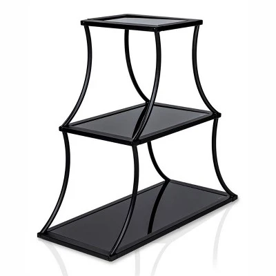 34.13" Kurry 3 Shelves Bookshelf Sand Black - MiBasics 3 34.13" Kurry 3 Shelves Bookshelf Sand Black - MiBasics - Image 3