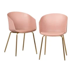 Set Of 2 Flam Dining Chairs With Gold Metal Legs - South Shore -Furniture Sale Store GUEST 3d387a30 6af6 4cf9 a690 af0c657651f9