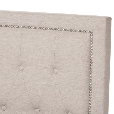 Queen Taylor Modern And Contemporary Fabric Upholstered Gas Lift Platform Bed Light Beige - Baxton Studio 5 Queen Taylor Modern And Contemporary Fabric Upholstered Gas Lift Platform Bed Light Beige - Baxton Studio - Image 5