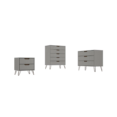 3pc Rockefeller Dresser And Nightstand Set - Manhattan Comfort 11 3pc Rockefeller Dresser And Nightstand Set - Manhattan Comfort - Image 11
