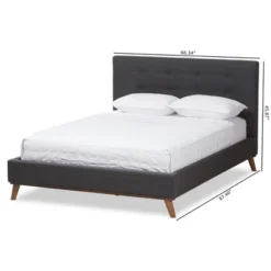 Valencia Mid - Century Modern Fabric Platform Bed - Baxton Studio -Furniture Sale Store GUEST 3e7b4702 bca7 4800 87d8 52aad71b674c