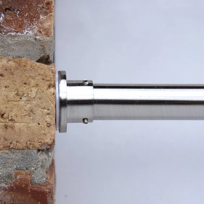 Room Dividers Now Tension Rod 8ft Tall X 10ft - 12ft 6in XXL - Stone White (With Curtains) 2 Room Dividers Now Tension Rod 8ft Tall X 10ft - 12ft 6in XXL - Stone White (With Curtains) - Image 2