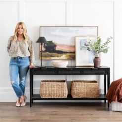 East Bluff Woven Drawer Console Table - Threshold™ Designed With Studio McGee -Furniture Sale Store GUEST 3fbfc6cc 1762 479f 85f6 5816e3ff493f