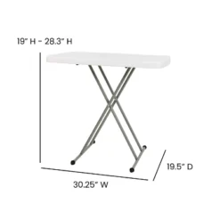 Flash Furniture Indoor/Outdoor Plastic Folding Table, Adjustable Height Commercial Grade Side Table, Laptop Table, TV Tray 20 Flash Furniture Indoor/Outdoor Plastic Folding Table, Adjustable Height Commercial Grade Side Table, Laptop Table, TV Tray -Furniture Sale Store GUEST 403e3553 90fb 4383 a8a8 87ef414531dc