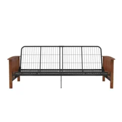 Full Brixen Wood Arm Metal Futon Frame With 6" Mattress - Room & Joy -Furniture Sale Store GUEST 4149f9e2 fb2b 4aed 89f5 dd8cfab9285f
