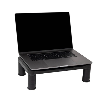 Mind Reader 2pk Small Plastic Monitor Stands Black 4 Mind Reader 2pk Small Plastic Monitor Stands Black - Image 4