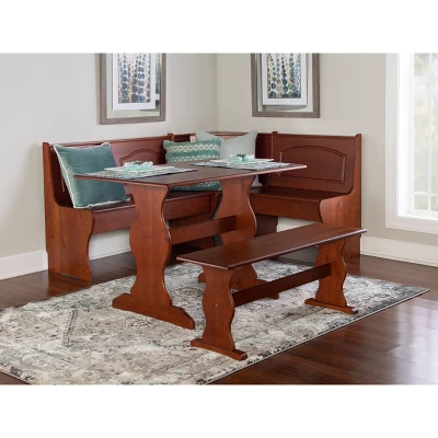 Chelsea Nook Dining Table Set - Linon 1 Chelsea Nook Dining Table Set - Linon