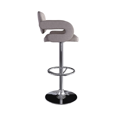 Set Of 2 Adjustable Tufted Fabric Barstool With Armrests - CorLiving 3 Set Of 2 Adjustable Tufted Fabric Barstool With Armrests - CorLiving - Image 3